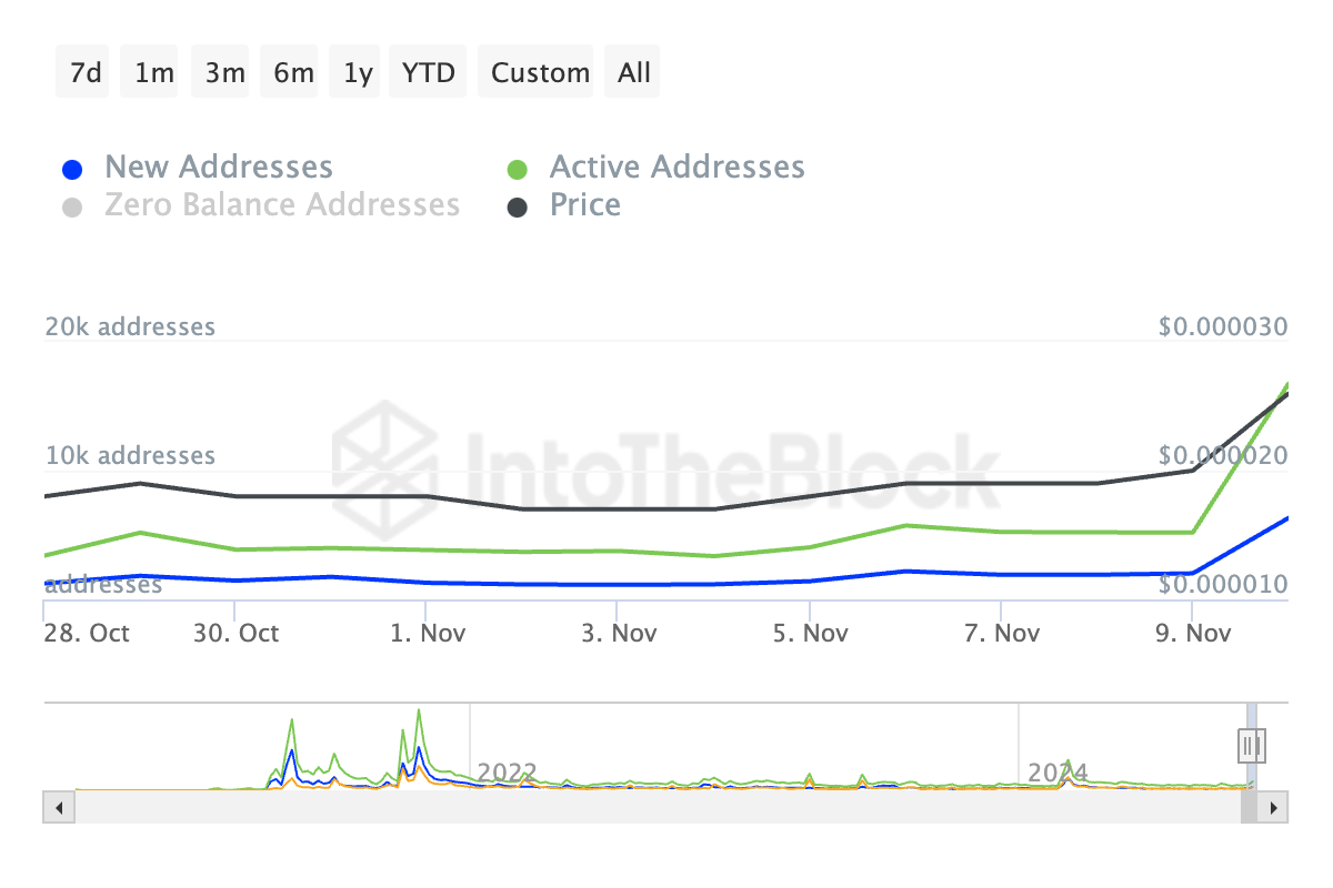 Shiba Inu Network Activity.