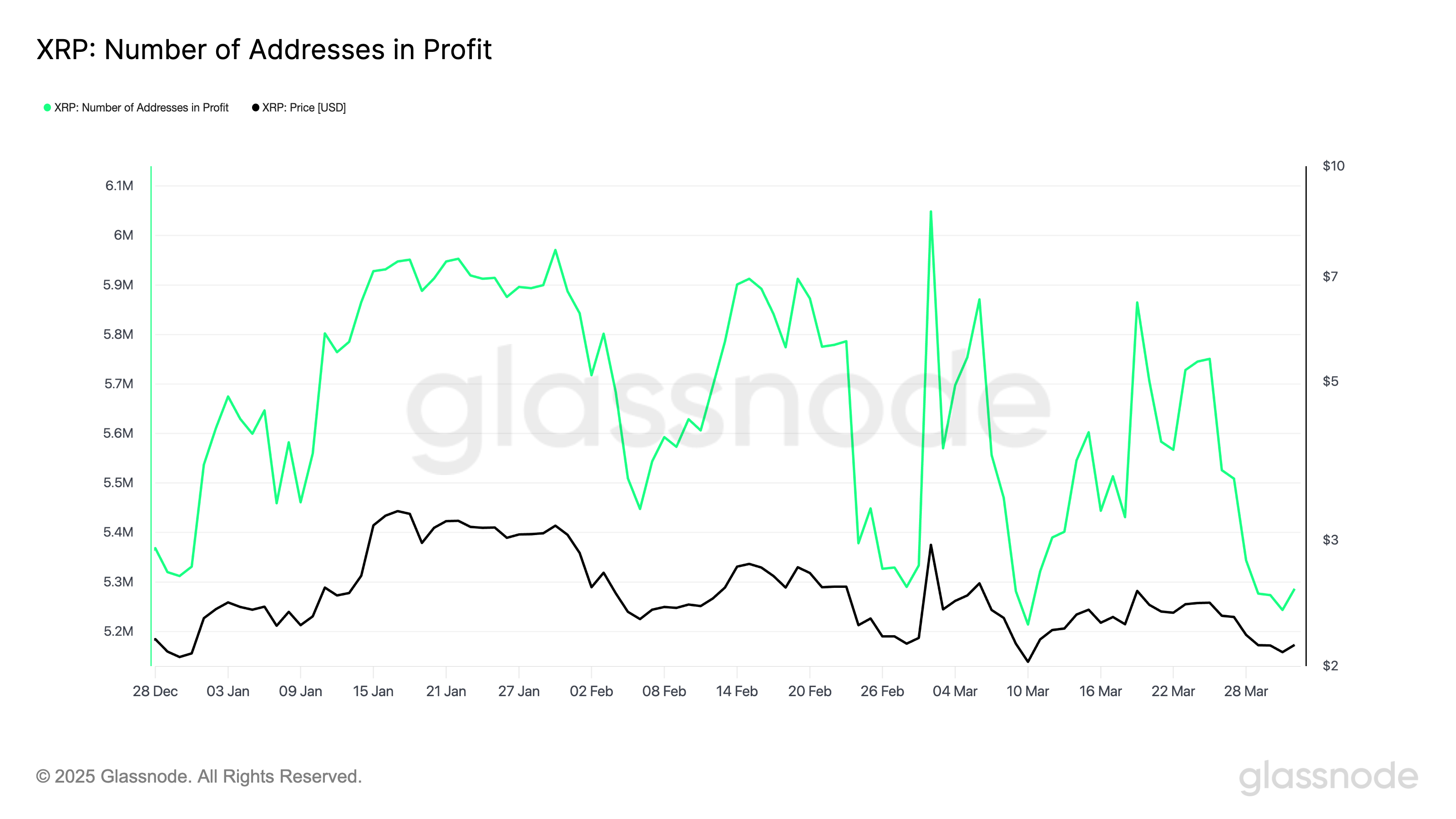 XRP Number of Addresses in Profit.